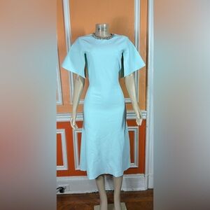 McQueen

Embellished Flutter-Sleeve Midi-Dress